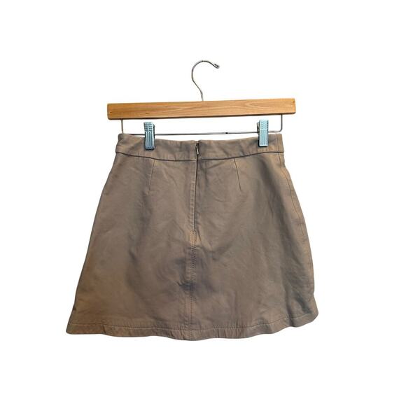 Cupcakes and Cashmere Marrie Skirt Women’s Size 0 Toffee Tan Brown Leather Mini - Picture 4 of 6